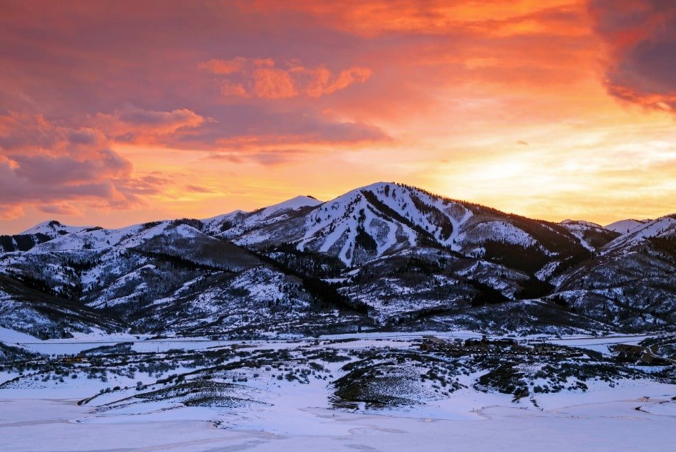 Park city in winter